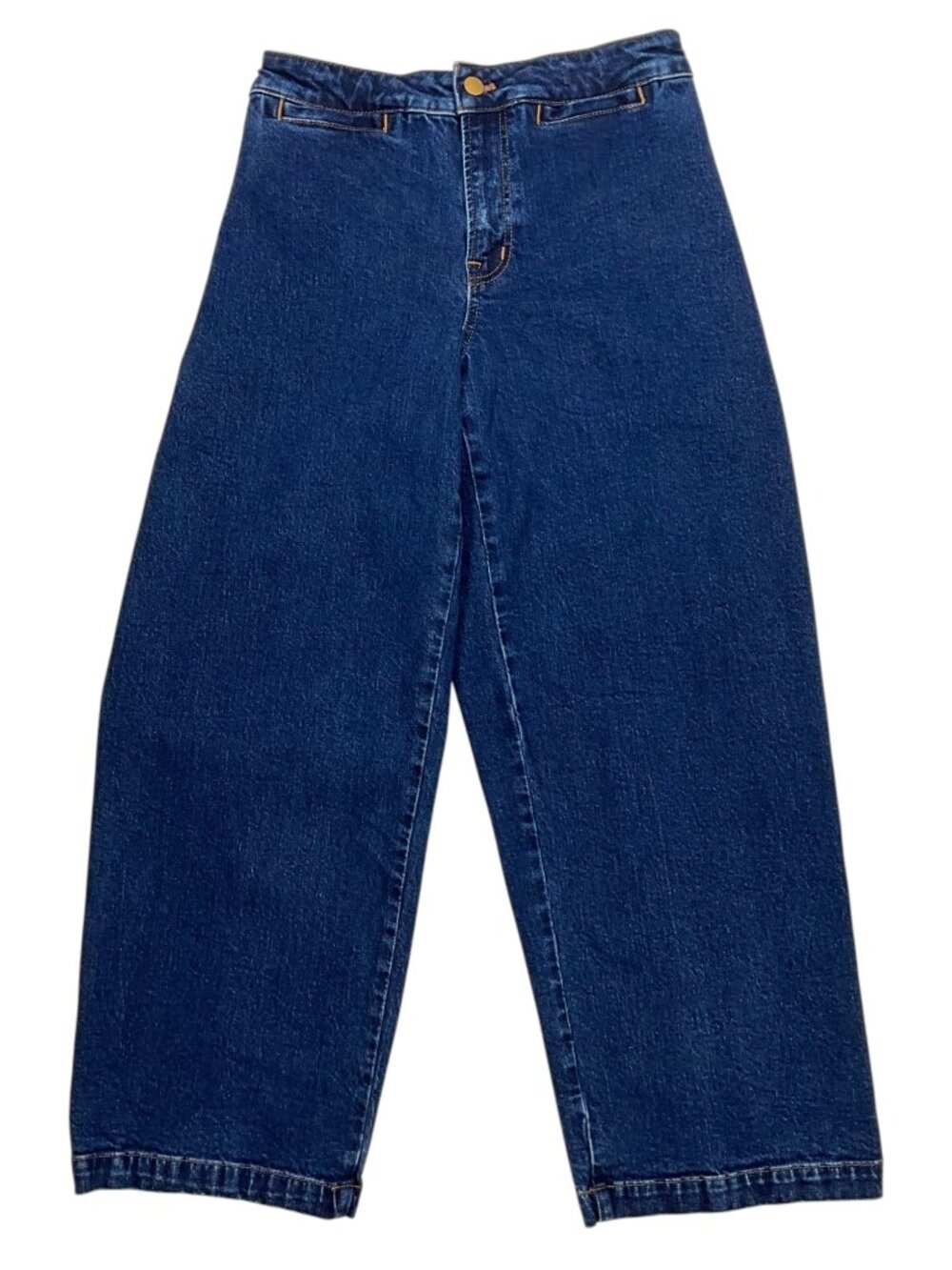 Madewell Curvy Emmett Wide Leg Jean 27P Petite Leffers Wash Welt Pocket Edition